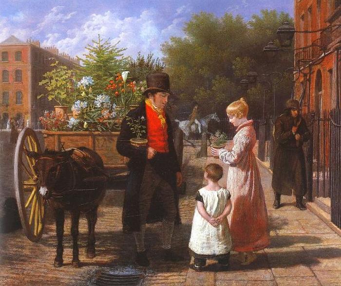 Jacques-Laurent Agasse Flower Seller oil painting picture